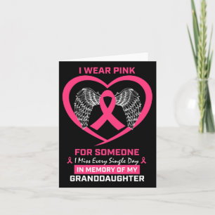 Rosa till minnes av min sondotter bröstcancer A Kort