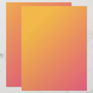 Rosa till Orangen Ombre Craft eller Skrapbooking P