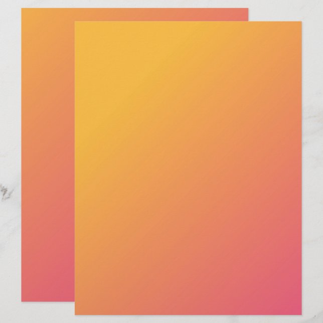 Rosa till Orangen Ombre Craft eller Skrapbooking P (Fram/baksida)