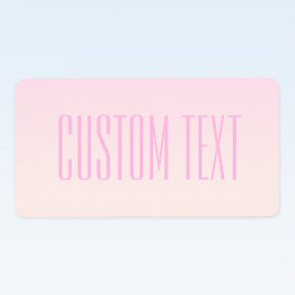 Rosa till Peach Sunset Ombre med Anpassade Text Adressetikett