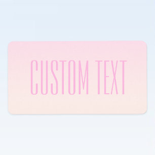 Rosa till Peach Sunset Ombre med Anpassade Text Adressetikett