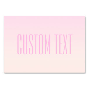 Rosa till Peach Sunset Ombre med Anpassade Text Bordsnummer