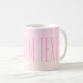 Rosa till Peach Sunset Ombre med Anpassade Text Kaffemugg