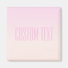Rosa till Peach Sunset Ombre med Anpassade Text Magnet