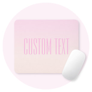 Rosa till Peach Sunset Ombre med Anpassade Text Musmatta