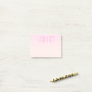 Rosa till Peach Sunset Ombre med Anpassade Text Post-it Block