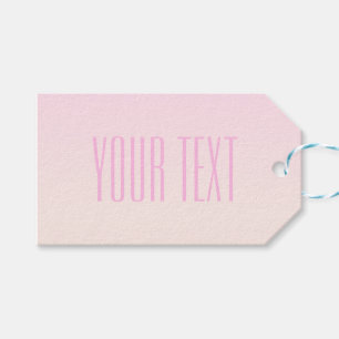 Rosa till Peach Sunset Ombre med Anpassade Text Presentetikett