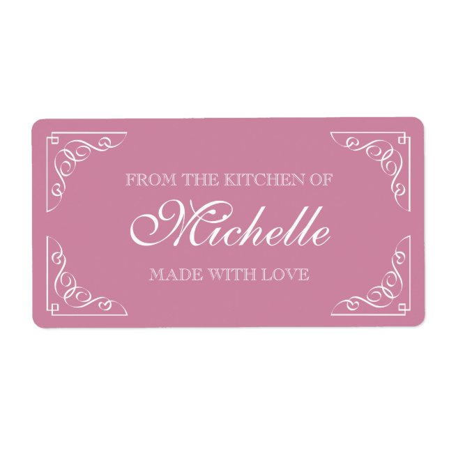 Rosa tillverkad med kärlek Från matmärkningens kök Fraktsedel (Framsidan)