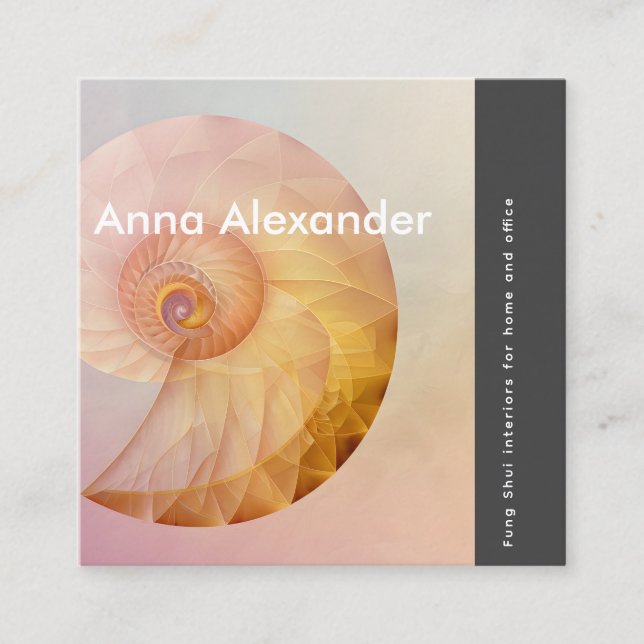 Rosa - tjänstutformning 11 fyrkantigt visitkort (Framsida)