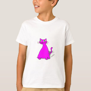 Rosa Tjock Katt Tee
