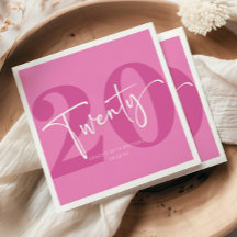 Rosa tjugonde tjugonde Födelsedagsfesten