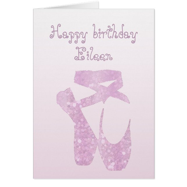 rosa tofflor hälsningskort (Framsidan)