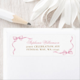 Rosa Tofs Slutadressetikett Returadress Etikett