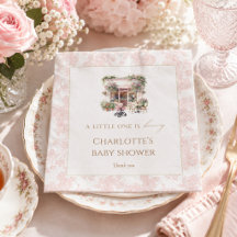 Rosa Toile Baby Is Brewing Café Coffee Coquette