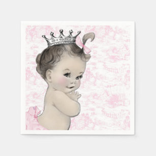 Rosa Toile Baby Shower Pappersservett