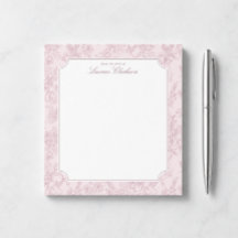 Rosa Toile Blommig Anteckningsblock