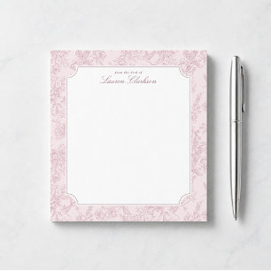 Rosa Toile Blommig Anteckningsblock