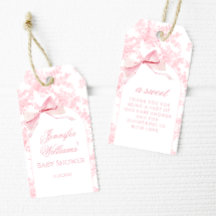 Rosa Toile Blommigt Flicka Shower Tack