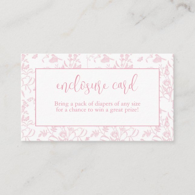 Rosa Toile De Joy Chinoiserie Tilläggskort (Framsida)