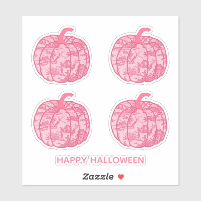 Rosa Toile Pumpkins Klistermärken (Ark)