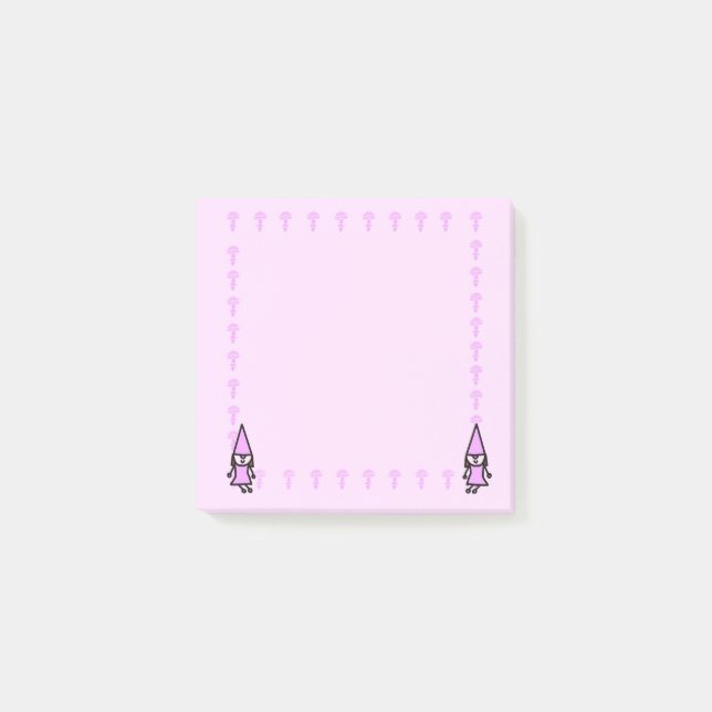 Rosa tomte med svamp Post it-lappar Post-it Block (Framsida)