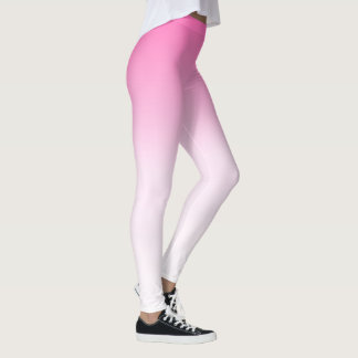 Rosa Tona mot vitt Leggings