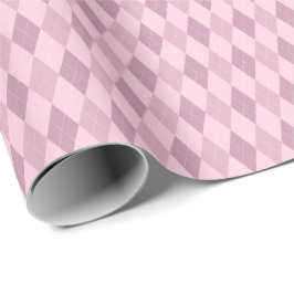 Rosa Tones Argyle Wrapping Papper Presentpapper