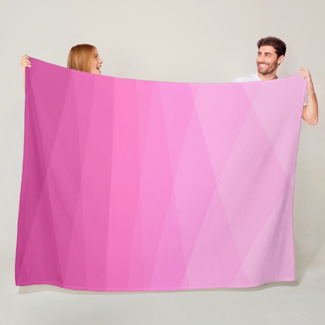 Rosa Tones Polygonal Fleece Blanket (På plats)