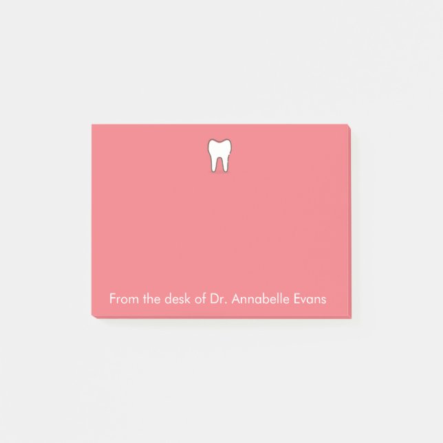 Rosa Tooth Personalize Post-it Block (Framsida)