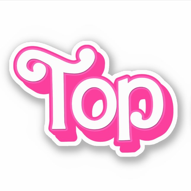 Rosa topp klistermärken (Framsida)