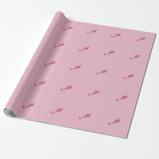 Rosa Toppen Decathlon Airplan Wrapping Papper Presentpapper