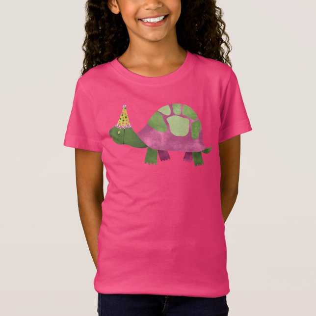 Rosa Tortoise Shirt | Turtle Birthday T Shirt (Framsida)