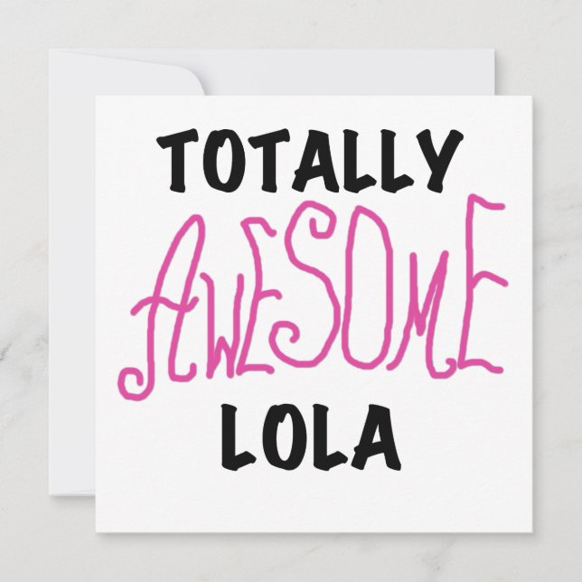Rosa Totally Fantastisk Lola T-shirts och presente (Framsida)