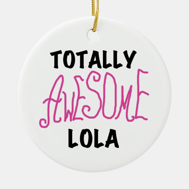Rosa Totally Fantastisk Lola T-shirts och presente Julgransprydnad Keramik (Framsidan)