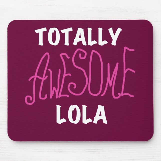 Rosa Totally Fantastisk Lola T-shirts och presente Musmatta (Framsidan)