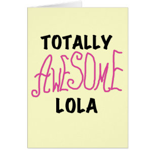 Rosa Totally Fantastisk Lola T-shirts och presente OBS Kort