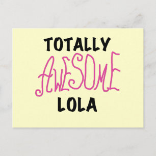 Rosa Totally Fantastisk Lola T-shirts och presente Vykort