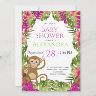 Rosa Toucan Tropical Wildlife Girl Baby Shower
