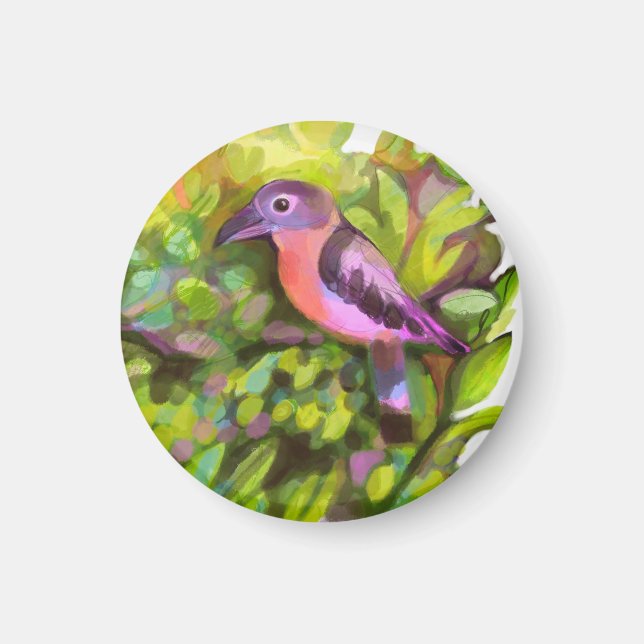 Rosa toucanet magnet (Framsidan)