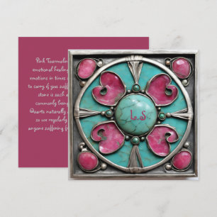Rosa Tourmaline oktober Birth Stone Kort
