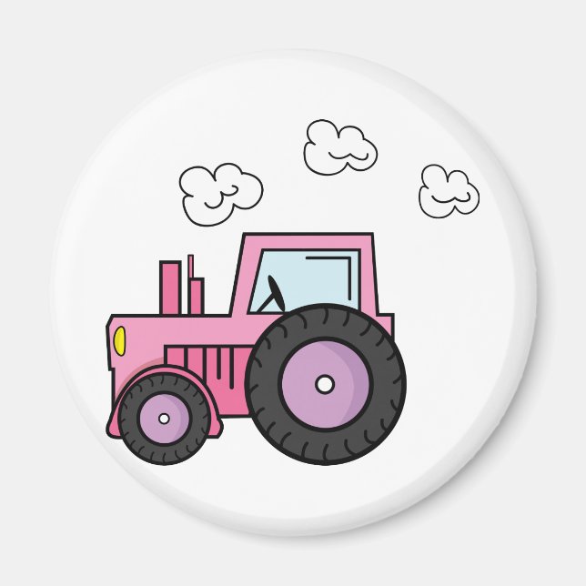 Rosa Tractor Magnet (Framsidan)