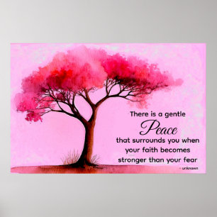 *~* Rosa Träd AP81 Etheral Peace Quote Poster