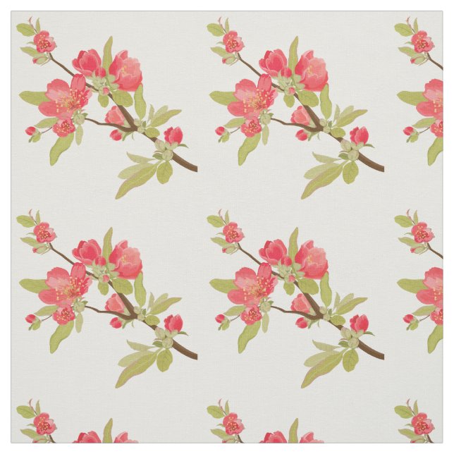 Rosa Träd Blommar Anpassningsbar Fabric Tyg (Provkarta)