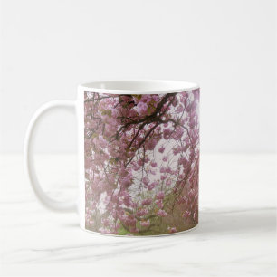 Rosa Träd Blommar Kaffemugg