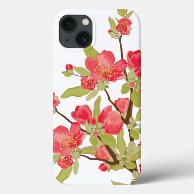 Rosa Träd Blommars iPad Air Case (Baksida)