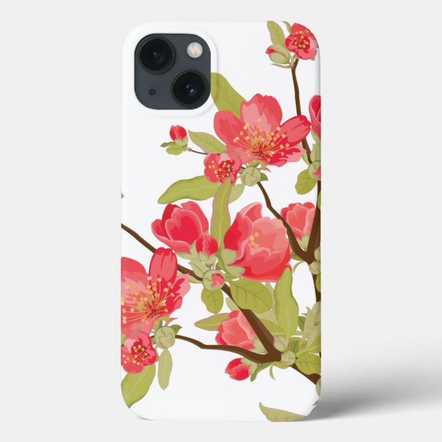 Rosa Träd Blommars iPad Case (Baksida)