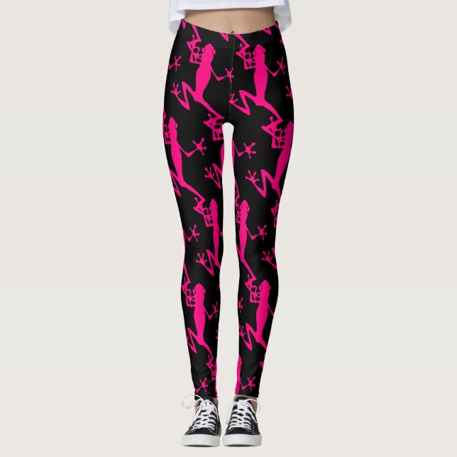 Rosa Träd Frog Thunder_Cove Leggings (Framsida)