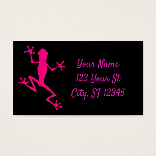 Rosa Träd Frog Thunder_Cove Visitkort (Framsidan)