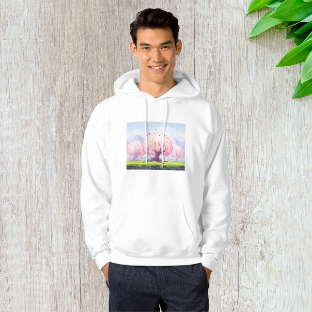 Rosa Träd Illustration Hoodie (Skapare uppladdad)