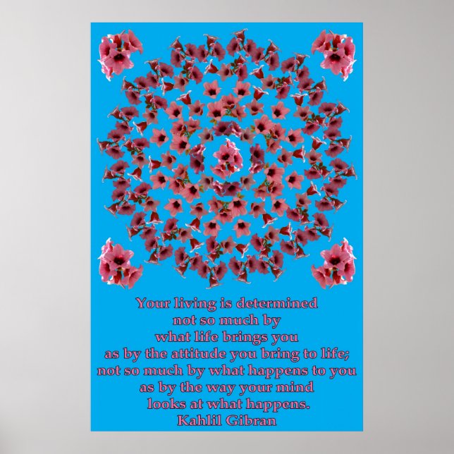 ROSA TRÄD KLOCKOR MANDALA 1 POSTER (Framsidan)